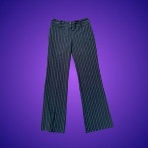 Uniqlo Dress Pants Womens 30x30.5 Navy Blue Pinstripe Heat Tech Straight  Work